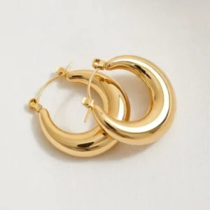 Chunky Tube Hoop Earring